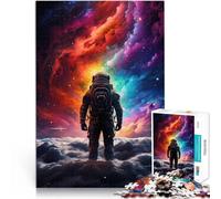 Puzzle 1000 pezzi per adolescenti Astronauta nella tempesta di nebulosa sfida educativa Decorazione murale Regali unici per compleanno e Natale 75x50cm
