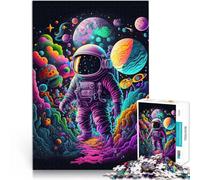 Puzzle 1000 pezzi per adolescenti Astronauta nello spazio Sfida di gioco educativo giocattolo Adatto per la decorazione del desktop 38x26cm