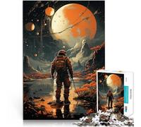 Puzzle 1000 pezzi per adolescenti Astronauta perduto Antistress Vacanza in patria Uccidere il tempo Migliorare l'amore tra le coppie 52x38cm