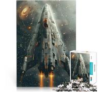 Puzzle 1000 pezzi per adolescenti Astronave in volo Giocattoli educativi per l'apprendimento Giochi per famiglie Regalo di compleanno 38x26cm