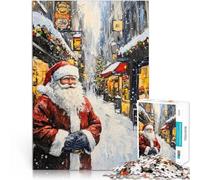 Puzzle 1000 pezzi per adolescenti Babbo Natale sta arrivando in città Giocattoli educativi Decorazioni e regali unici per la casa 38x26cm