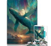 Puzzle 1000 pezzi per adolescenti Balene nel cielo notturno 1000 pezzi per adolescenti interessante riduzione dello stress Interazione genitore-figlio 26x38cm