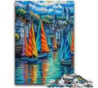 Puzzle 1000 pezzi per adolescenti Barche a vela Giochi rilassanti Gioco educativo per compleanno, Natale e dai 14 anni in su 50x75cm