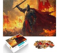 Puzzle 1000 pezzi per adolescenti Battaglia dei cavalieri Gioco di famiglia antistress sfida difficile è ideale come regalo per tutta la famiglia 38x26cm
