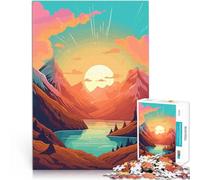 Puzzle 1000 pezzi per adolescenti Bella valle di montagna Sfida di gioco educativo giocattolo Migliorare l'amore tra le coppie 52x38cm