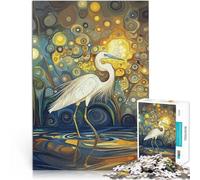 Puzzle 1000 pezzi per adolescenti Bellissimo airone arte Klimt Giocattolo educativo antistress perché è ideale come regalo per tutta la famiglia 52x38cm