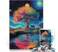 Puzzle 1000 pezzi per adolescenti Bellissimo albero Giocattoli educativi per l'apprendimento Giochi per famiglie Migliorare la memoria 38x26cm