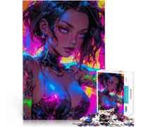 Puzzle 1000 pezzi per adolescenti Bellissimo tatuaggio anime Riduzione dello stress interessante Lista dei desideri con Babbo Natale 38x26cm