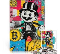 Puzzle 1000 pezzi per adolescenti Bitcoin felice Difficile da completare ma divertente e umoristico Giocattoli per la decorazione della casa 75x50cm