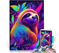 Puzzle 1000 pezzi per adolescenti Bradipo al neon Giocattoli che creano dipendenza e sfidano l'intelligenza del cervello Regalo di compleanno 26x38cm