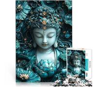 Puzzle 1000 pezzi per adolescenti Buddha di loto zen Kintsugi Per il divertimento in famiglia Regalo di compleanno, regali, arte murale 75x50cm