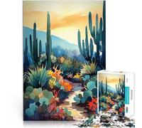 Puzzle 1000 pezzi per adolescenti Cactus in stile Pueblo per il giocattolo di sfida del gioco educativo è ideale come regalo per tutta la famiglia 52x38cm