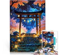 Puzzle 1000 pezzi per adolescenti Cancello del giardino giapponese Giocattoli educativi Attività divertenti a casa, regali di compleanno, regali di viaggio, 38x26cm