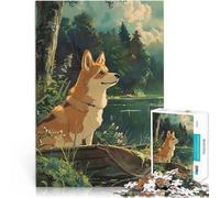 Puzzle 1000 pezzi per adolescenti Cane della foresta calma degli anime Antistress Sfida difficile è ideale come regalo per tutta la famiglia 75x50cm