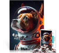 Puzzle 1000 pezzi per adolescenti cane futuro astronauta per il giocattolo di sfida del gioco educativo Lista dei desideri con Babbo Natale 52x38cm