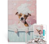 Puzzle 1000 pezzi per adolescenti Cane in un bagno di schiuma Giocattoli da gioco per regalo di famiglia è ideale come regalo per tutta la famiglia 75x50cm