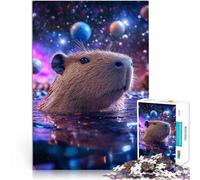 Puzzle 1000 pezzi per adolescenti Capibara nelle acque cosmiche Giochi educativi Decorazione della casa Gioco educativo per compleanno e Natale 75x50cm