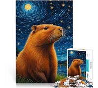 Puzzle 1000 pezzi per adolescenti Capibara Notte Stellata Giocattolo educativo antistress Ogni pezzo è unico - Gioco divertente e stimolante per tutta la famiglia 75x50cm