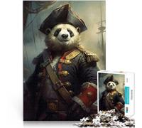 Puzzle 1000 pezzi per adolescenti Capitan Panda il marinaio Vacanza a casa: uccidere il tempo Collezione di artisti, Belle arti 38x26cm