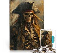 Puzzle 1000 pezzi per adolescenti Capitano pirata scheletro giochi divertenti per famiglie Gioco educativo per compleanno e Natale 70x100cm