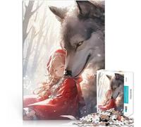Puzzle 1000 pezzi per adolescenti Cappuccetto Rosso e il Lupo giocattoli educativi per l'apprendimento Gioco educativo per compleanno e Natale 38x26cm