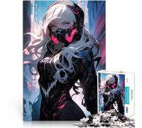 Puzzle 1000 pezzi per adolescenti carina ragazza anime futuristica Sfida difficile Attività divertenti a casa, regali di compleanno, regali di viaggio, 52x38cm