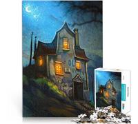 Puzzle 1000 pezzi per adolescenti Casa al chiaro di luna Antistress Vacanza in patria Uccidere il tempo Decorazioni e regali unici per la casa 38x26cm