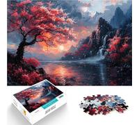 Puzzle 1000 pezzi per adolescenti Cascate di ciliegie Antistress Vacanza in patria Uccidere il tempo offerte come regali per tutta la famiglia 75x50cm