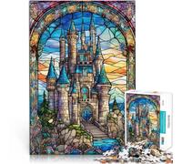 Puzzle 1000 pezzi per adolescenti Castelli di vetro colorato giochi divertenti per famiglie è ideale come regalo per tutta la famiglia 52x38cm