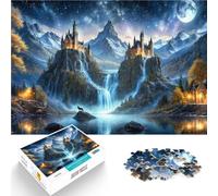 Puzzle 1000 pezzi per adolescenti Cattedrali gotiche di montagna Per il divertimento in famiglia Migliorare l'amore tra le coppie 38x26cm