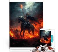 Puzzle 1000 pezzi per adolescenti Cavaliere in fiamme per il giocattolo di sfida del gioco educativo Migliorare l'amore tra le coppie 50x70cm
