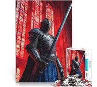 Puzzle 1000 pezzi per adolescenti Cavaliere nella Cattedrale Rossa Giochi divertenti Ogni pezzo è unico - Gioco divertente e stimolante per tutta la famiglia 38x26cm