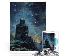 Puzzle 1000 pezzi per adolescenti Cavaliere sotto il cielo stellato Gioco rompicapo Ogni pezzo è unico - Gioco divertente e stimolante per tutta la famiglia 75x50cm