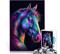 Puzzle 1000 pezzi per adolescenti Cavallo al neon Giocattolo educativo intellettuale decomprimente Migliorare l'amore tra le coppie 75x50cm