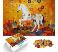 Puzzle 1000 pezzi per adolescenti Cavallo bianco della giostra Giocattoli Giochi Educativi Antistress Decorazioni e regali unici per la casa 52x38cm