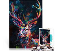 Puzzle 1000 pezzi per adolescenti Cervo astratto Antistress Vacanza in patria Uccidere il tempo perché è ideale come regalo per tutta la famiglia 75x50cm