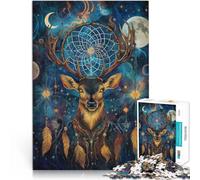 Puzzle 1000 pezzi per adolescenti Cervo magico fantasy Giocattoli educativi per l'apprendimento Giochi per famiglie Regalo divertente 75x50cm