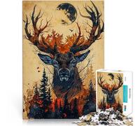 Puzzle 1000 pezzi per adolescenti Cervo Natura Animale Antistress Vacanza in patria Uccidere il tempo è ideale come regalo per tutta la famiglia 52x38cm