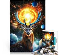 Puzzle 1000 pezzi per adolescenti Cervo stellare Difficile da completare ma divertente e umoristico Decorazioni e regali unici per la casa 38x26cm