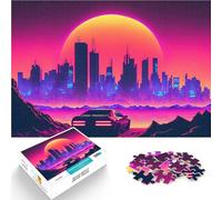 Puzzle 1000 pezzi per adolescenti Chasing the 80s Sunset Lernspiele denn eignet sich ideal als Geschenk für die ganze Familie70x100cm