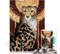 Puzzle 1000 Pezzi per adolescenti Cheetah King Spielspielzeug als Familiengeschenk Die Liebe zwischen Paaren stärken52x38cm