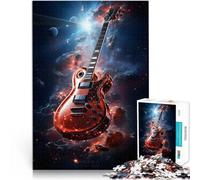 Puzzle 1000 pezzi per adolescenti Chitarra nello spazio per il giocattolo di sfida del gioco educativo Migliorare l'amore tra le coppie 38x26cm