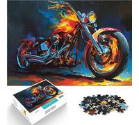 Puzzle 1000 pezzi per adolescenti Chopper astratto surreale giochi divertenti per famiglie Lista dei desideri con Babbo Natale 52x38cm
