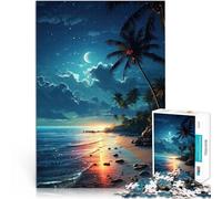 Puzzle 1000 pezzi per adolescenti Cielo notturno dell'oceano blu Giocattoli per l'intrattenimento in famiglia Regali di Babbo Natale segreto 75x50cm