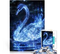 Puzzle 1000 pezzi per adolescenti Cigno luminoso Difficile da completare ma divertente e umoristico Migliorare l'amore tra le coppie 38x26cm