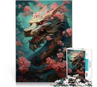 Puzzle 1000 pezzi per adolescenti Ciliegia drago giapponese Giocattoli Giochi Educativi Antistress Gioco educativo per compleanno e Natale 38x26cm