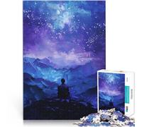 Puzzle 1000 pezzi per adolescenti Cima della montagna della notte stellata apprendimento educativo perché è ideale come regalo per tutta la famiglia 75x50cm