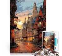 Puzzle 1000 pezzi per adolescenti città europea per il giocattolo di sfida del gioco educativo Giocattoli per la decorazione della casa 38x26cm