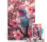 Puzzle 1000 pezzi per adolescenti Colibrì blu Aiuta il cervello ad allenare i giocattoli che creano dipendenza per coltivare la pazienza Idee regalo 38x26cm