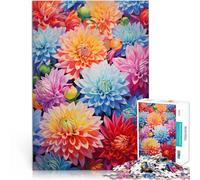 Puzzle 1000 pezzi per adolescenti Collage di dalie Giocattoli educativi per l'apprendimento Giochi per famiglie Compleanno e regali unici 38x26cm